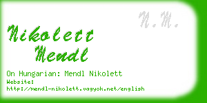 nikolett mendl business card